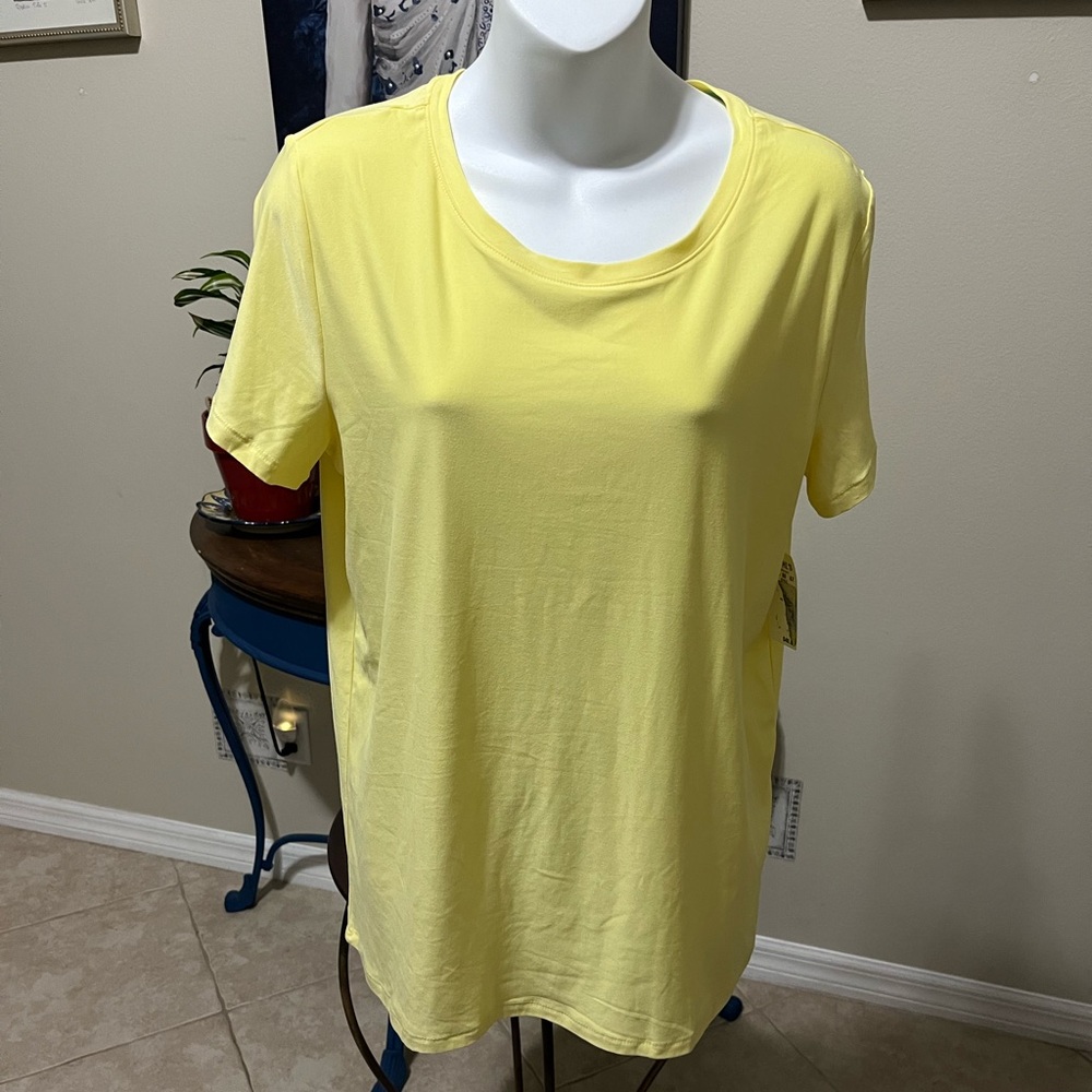 NWT Sonoma Sleepwear Yellow Soft T-Shirt Top - M - Picture 1 of 6